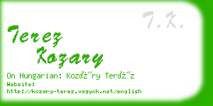 terez kozary business card